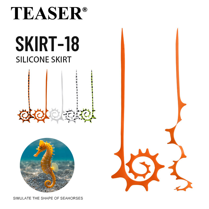 TEASER 5pcs SKIRT-18 145mm Sil - đánh giá và giá Fishing Lure Accessories
