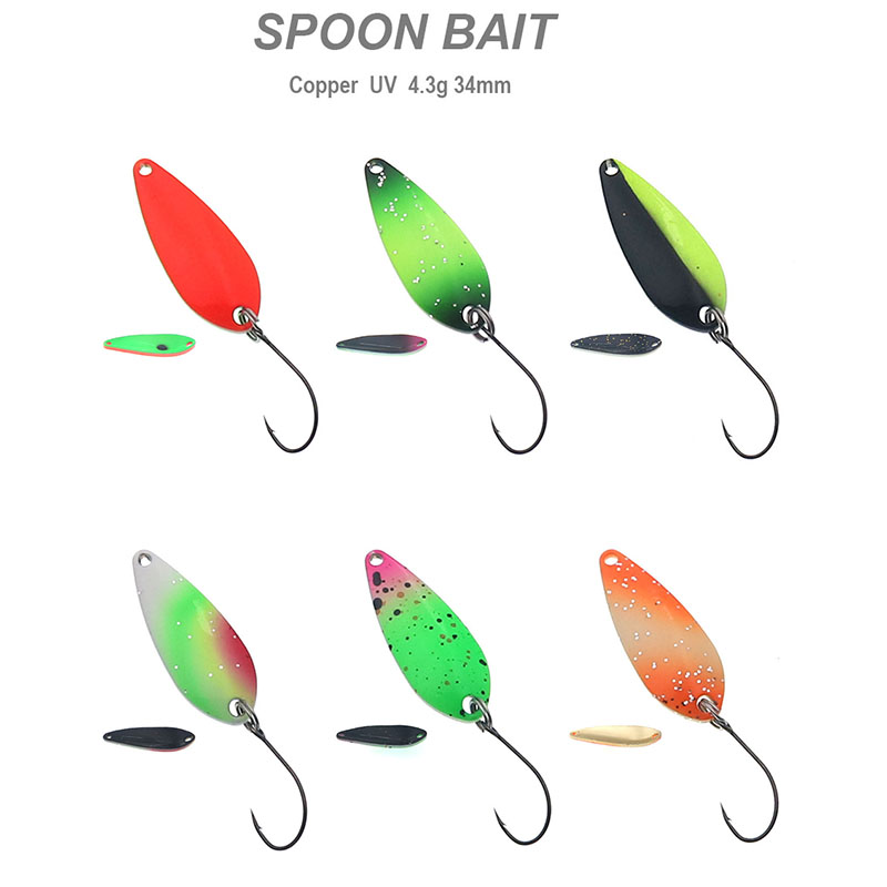 Fishing Spoon 4.3g 34mm UV Col - đánh giá và giá Fishing Lure Spoon
