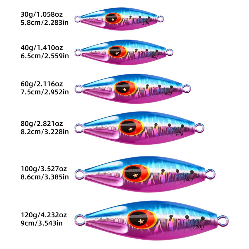 30g 40g 60g 80g 100g 120g Meta - đánh giá và giá Fishing Lure Spoon