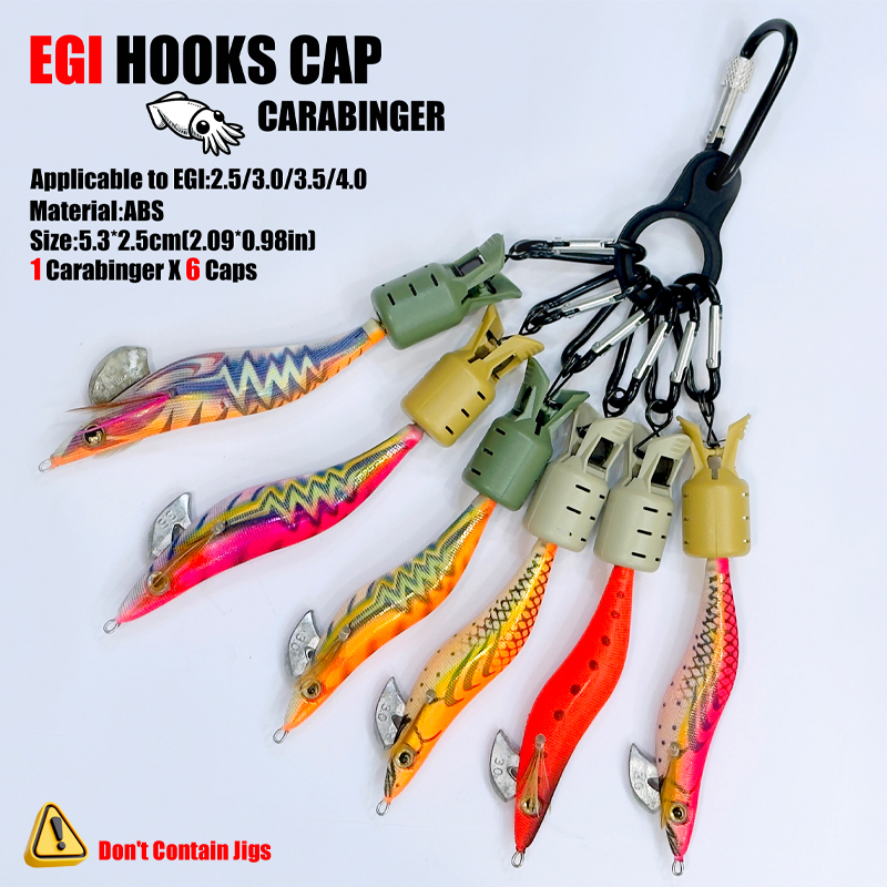 Squid Jig Hook Caps and Carabi - đánh giá và giá Fishing Lure Accessories
