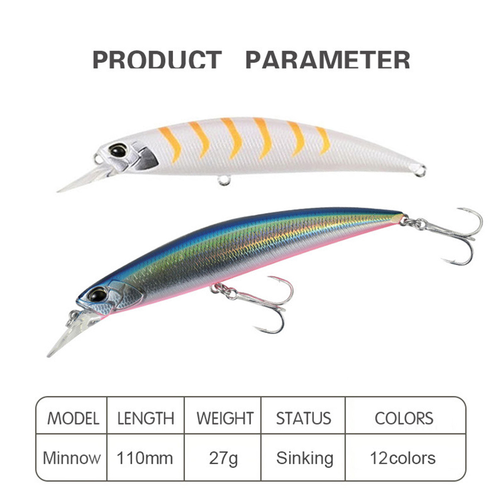 11Cm 27G Mồi Dụ Cá Minnow Wobb - đánh giá và giá Fishing Lure Jerkbait